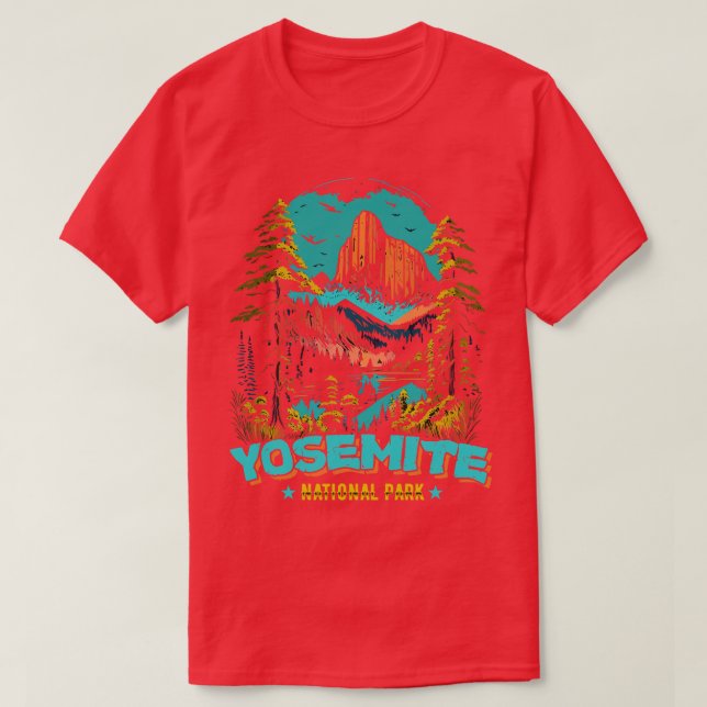 Yosemite Nationalpark Illustration T-Shirt (Design vorne)