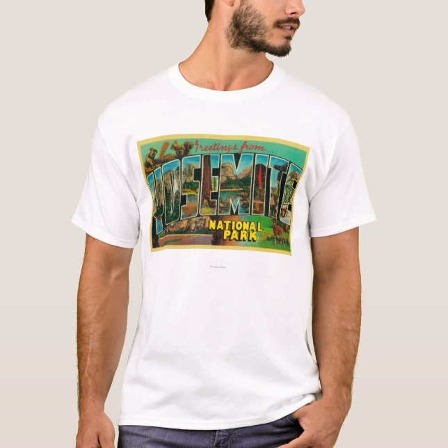 Yosemite Nationalpark, Kalifornien - großes Lette T-Shirt (Vorderseite)