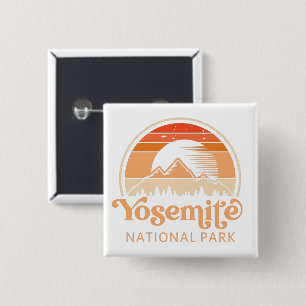Yosemite Nationalpark Kalifornien Retro Vintage Button