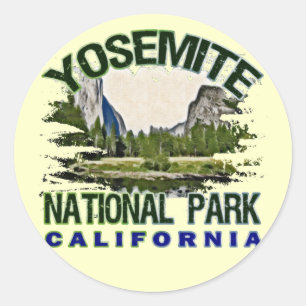 Yosemite Nationalpark, Kalifornien Runder Aufkleber