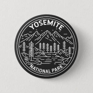 Yosemite Nationalpark Kalifornien Vintage Monoline Button