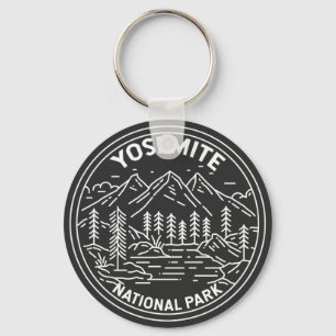 Yosemite Nationalpark Kalifornien Vintage Monoline Schlüsselanhänger