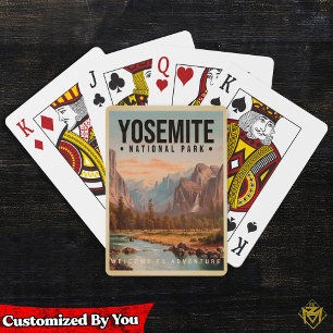 Yosemite Nationalpark Kalifornien Vintage Spielkarten
