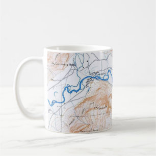 Yosemite-Nationalpark-Karte Postkarten-Tasse Kaffeetasse