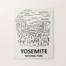 Yosemite-Nationalpark-Linienkunst