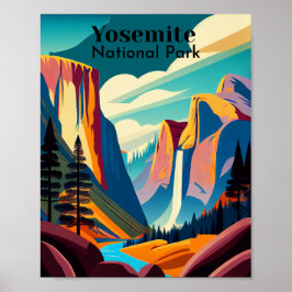 Yosemite Nationalpark Minimalistische Kunst Poster