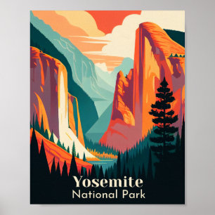 Yosemite Nationalpark Minimalistische Kunst Poster