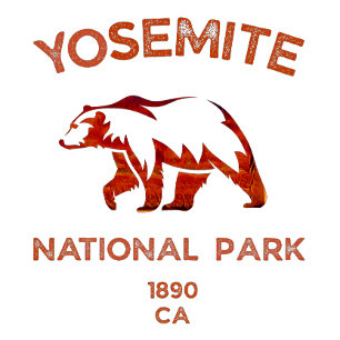Yosemite-Nationalpark mit Bären T-Shirt
