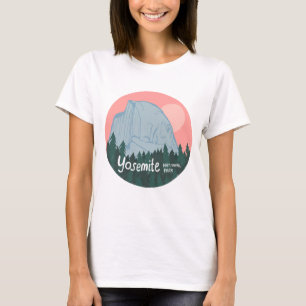 Yosemite-Nationalpark Pink-Halbkuppel T-Shirt