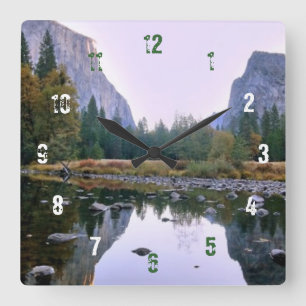 Yosemite Nationalpark Quadratische Wanduhr