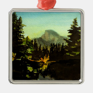 Yosemite Nationalpark: Reflektion der Halfdome Ornament Aus Metall