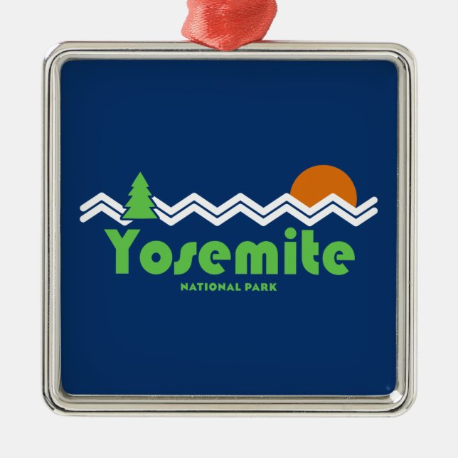 Yosemite Nationalpark Retro Ornament Aus Metall (Vorne)