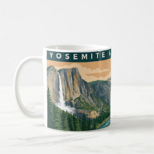 Yosemite Nationalpark Retro-Poster-Kunst Kaffeetasse
