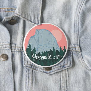 Yosemite Nationalpark Rosa Halbkuppel Button