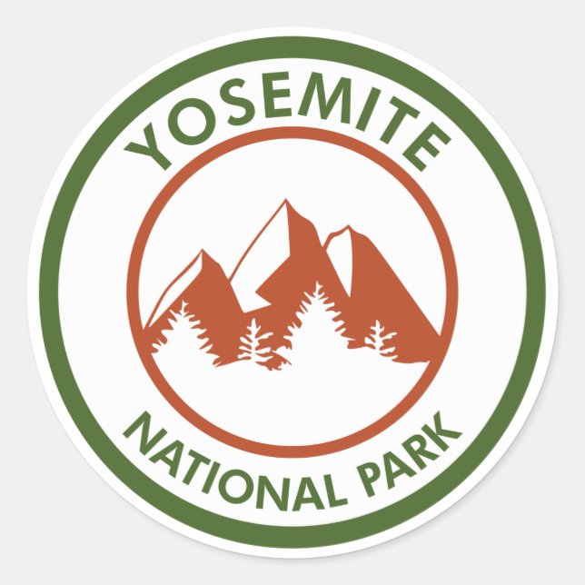 Yosemite-Nationalpark Runder Aufkleber (Vorderseite)
