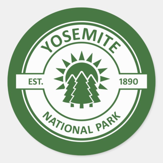 Yosemite-Nationalpark Runder Aufkleber (Vorderseite)