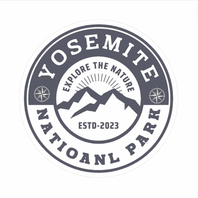 Yosemite Nationalpark Sticker (Vorderseite)