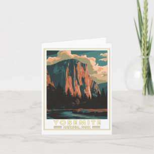 Yosemite Nationalpark Sticker Karte