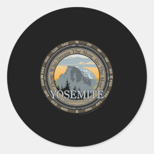 Yosemite-Nationalpark-T-Shirt Wanderlu Runder Aufkleber