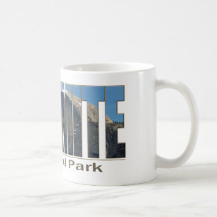 Yosemite Nationalpark Text mit halber Haube Tasse