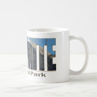 Yosemite Nationalpark Text mit halber Haube Tasse