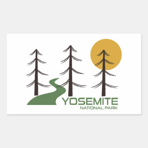Yosemite Nationalpark Trail Rechteckiger Aufkleber