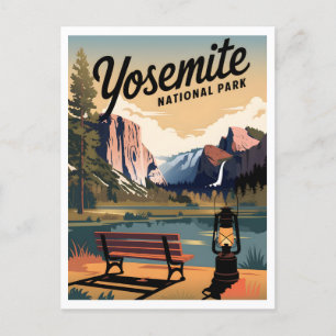 Yosemite Nationalpark Vintag Postkarte