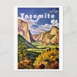Yosemite Nationalpark Vintage Poster Postkarte