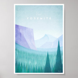Yosemite Nationalpark Vintage Reiseplaner Poster