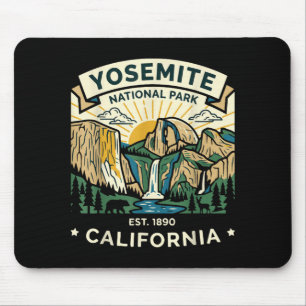 Yosemite Nationalpark vintage retro-design Mousepad