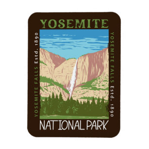 Yosemite Nationalpark Wasserfall Rückstand Magnet