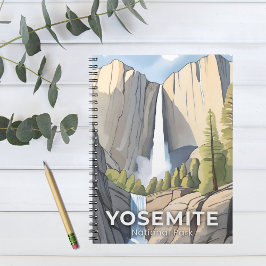 Yosemite-Nationalpark | Wasserfarbenreise Notizblock
