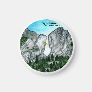 Yosemite Nationalpark Watercolor Magnet