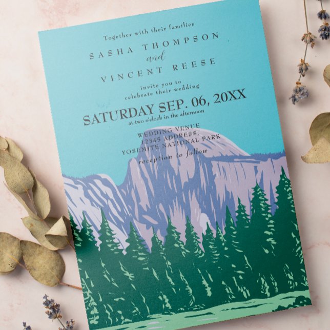 Yosemite Nationalpark Wedding Einladung Retro (Von Creator hochgeladen)