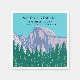 Yosemite Nationalpark Wedding Retro Serviette