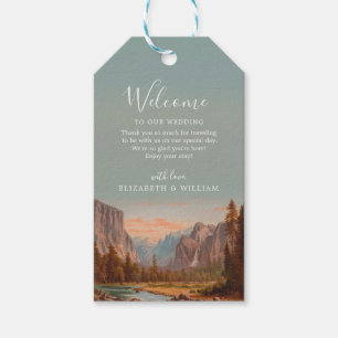 Yosemite Nationalpark Wedding Watercolor Vintag Geschenkanhänger