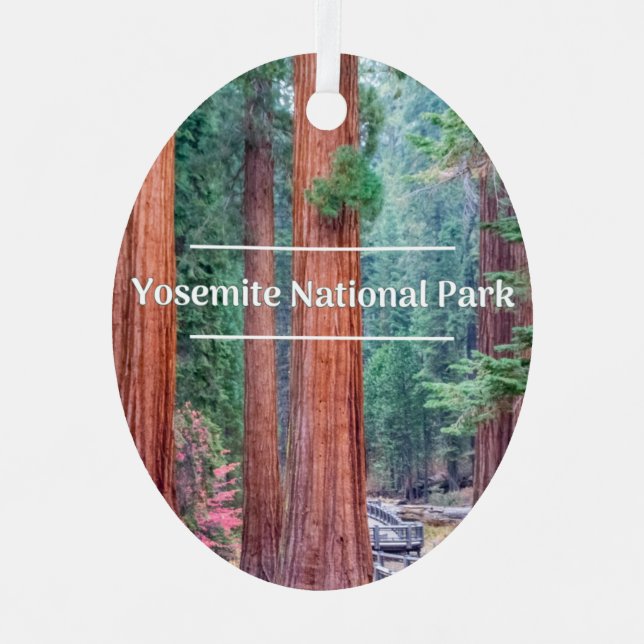 Yosemite Nationalpark Weihnachtsbaum Ornament Aus Metall (Vorderseite)