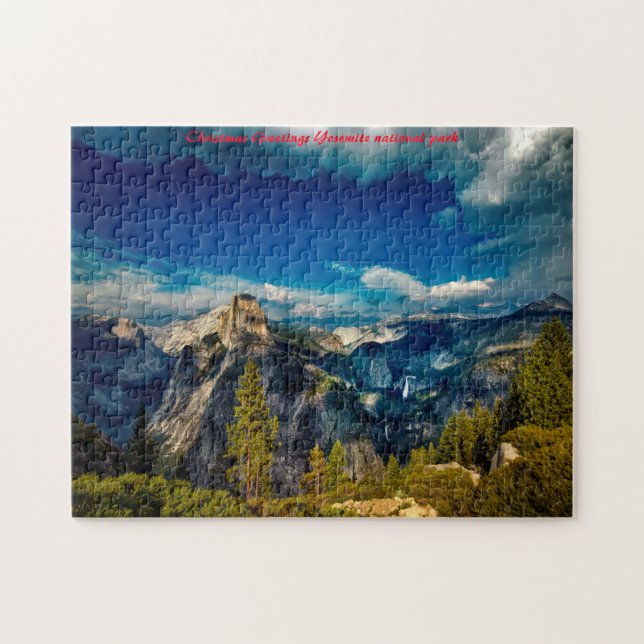 Yosemite Nationalpark. Weihnachtsgrüße Puzzle (Horizontal)