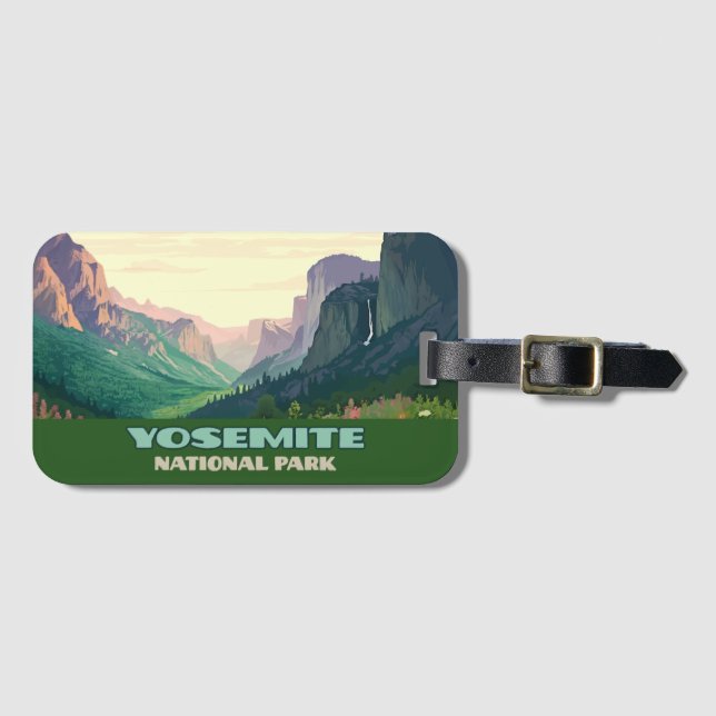 Yosemite Nationalparktal Halbkuppel Gepäckanhänger (Vorderseite (Horizontal))