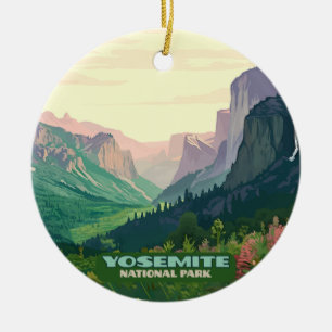 Yosemite Nationalparktal Halbkuppel Keramik Ornament