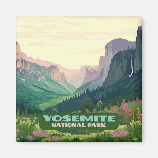 Yosemite Nationalparktal Halbkuppel Magnet (Vorne)