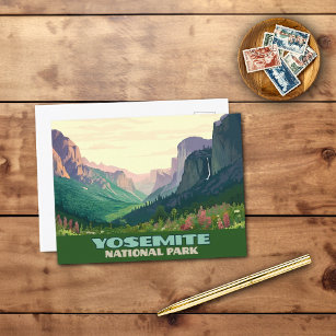 Yosemite Nationalparktal Halbkuppel Postkarte