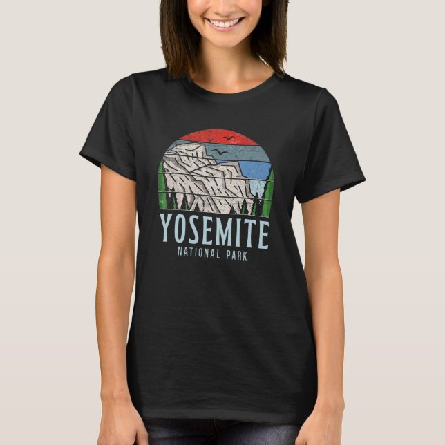Yosemite Nationalparktal WPA Stil Vintag T-Shirt (Vorderseite)