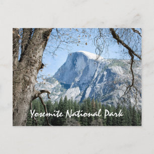 Yosemite-Nationalparktext, Foto des Halbkuppels Postkarte