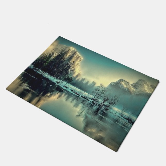 Yosemite Park Sunrise Fußmatte (Schrägansicht)
