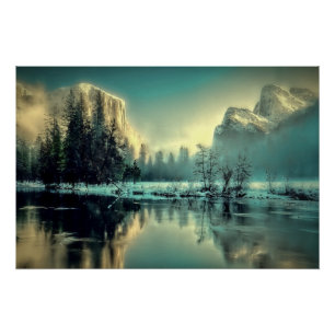 Yosemite Park Sunrise Poster