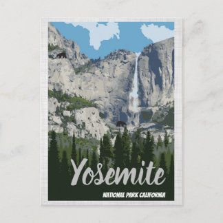 Yosemite-Reiseplakat Nationalpark Postkarte