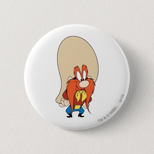 Yosemite Sam Hands auf Hüften Button (Vorderseite)