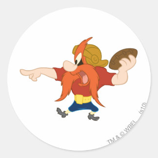 Yosemite Sam HIKE!! Runder Aufkleber