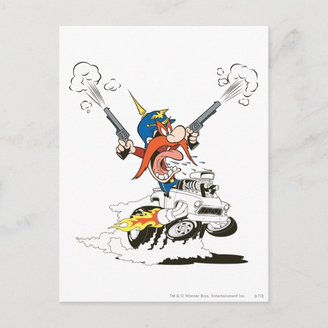 Yosemite Sam Road Rage Postkarte (Vorderseite)